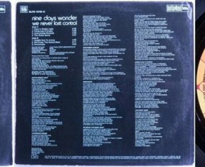Nine Days Wonder – We Never Lost Control